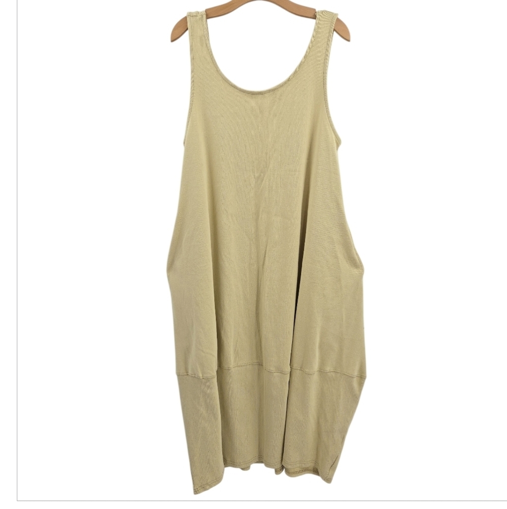 Free People Perth Barrel Dress Tan Cotton Sleeveless - Picture 2 of 14